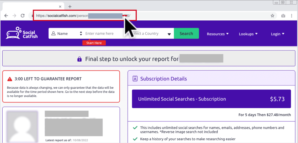 Copy your profile URL